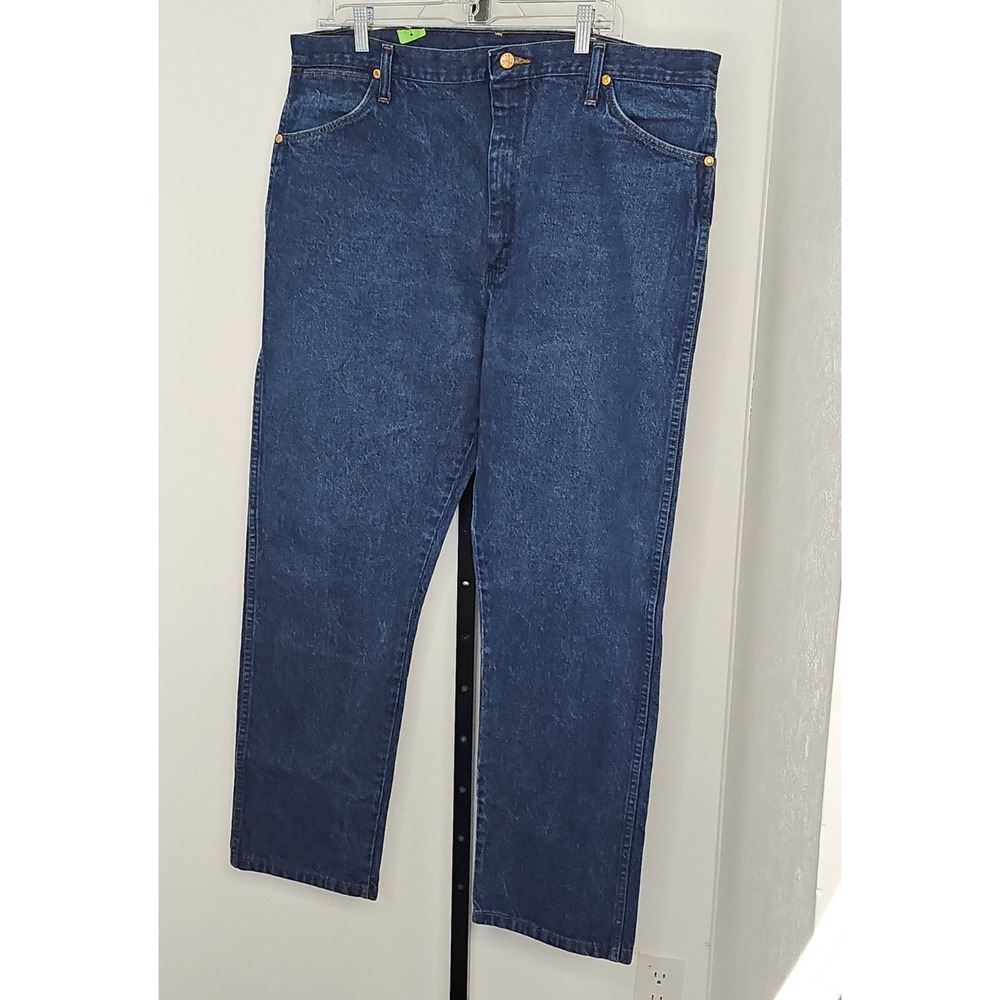 Wrangler 13MWZ Cowboy Cut Mens Jeans 42x32 NWOT Dark Blue Rigid Denim Workwear
